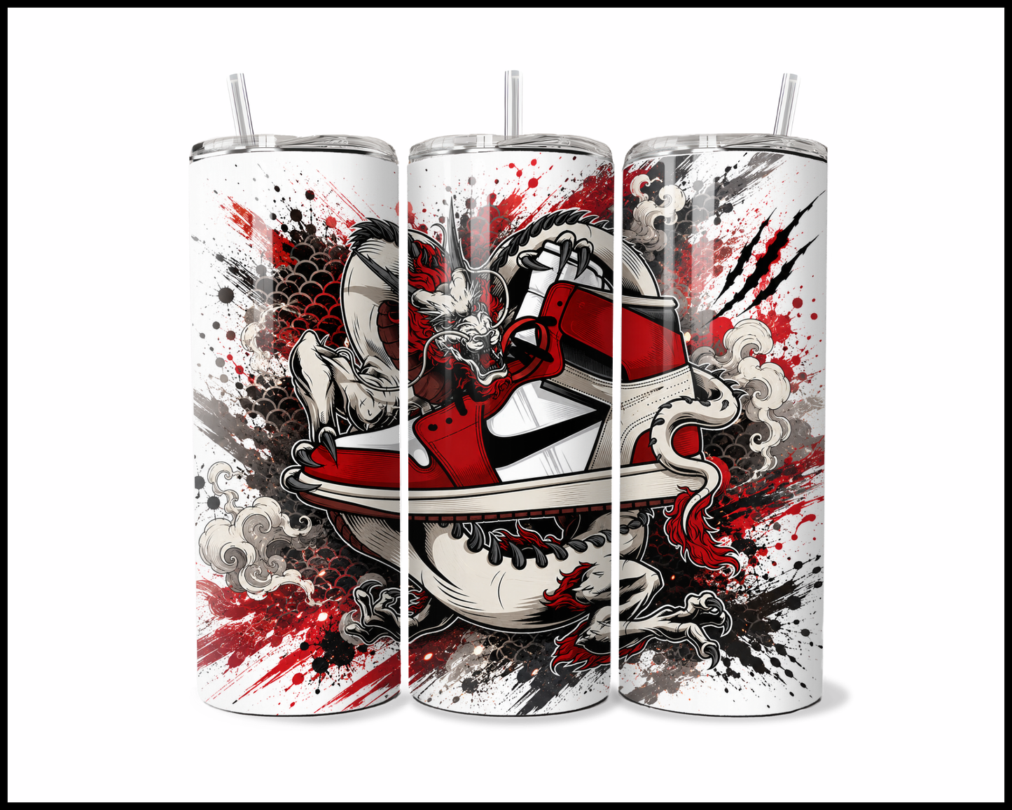 Fiery Kicks Stainless Steel Tumbler (5784)