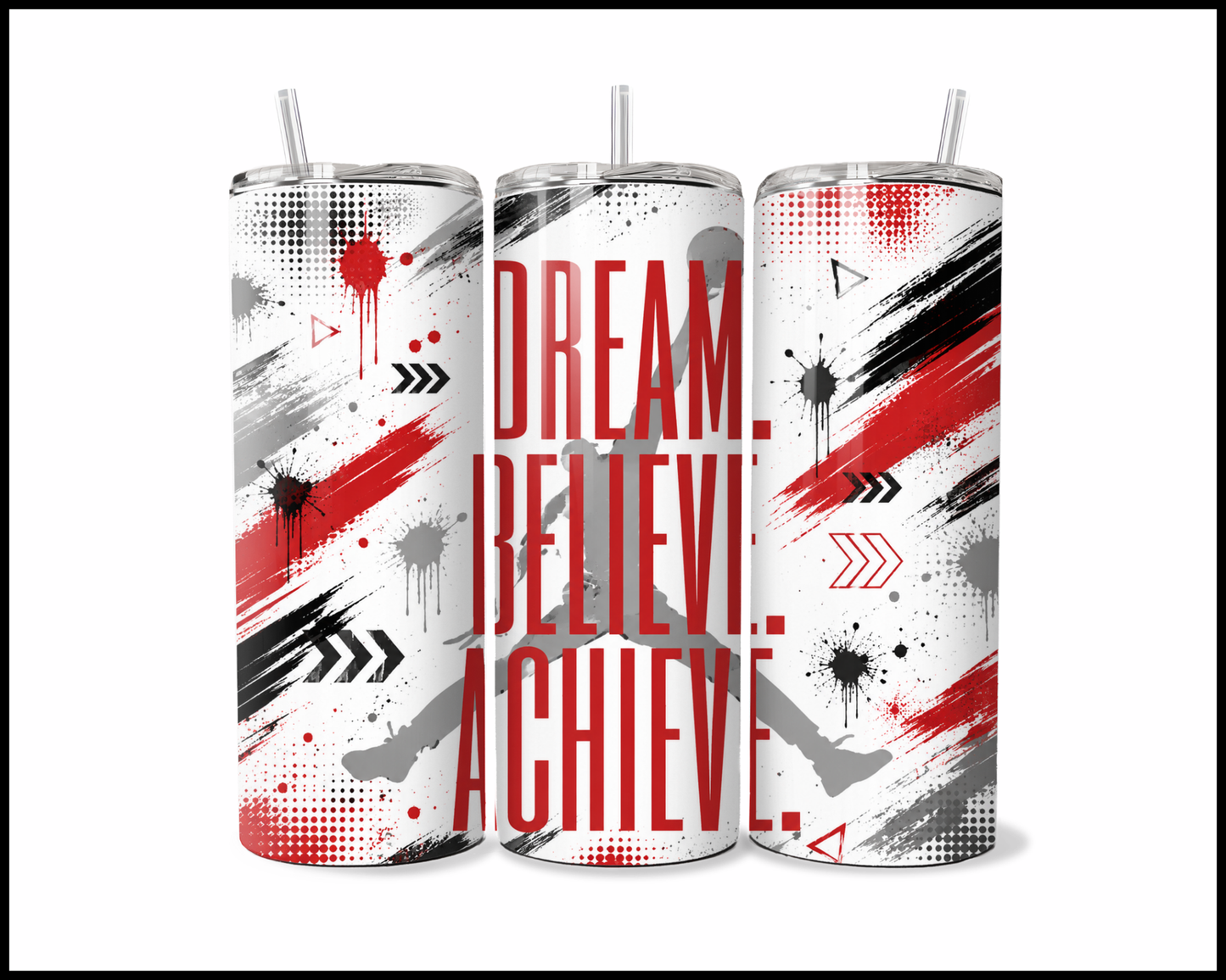 Michael Jordan - Dream, Believe, Achieve Stainless Steel Tumbler (5788)