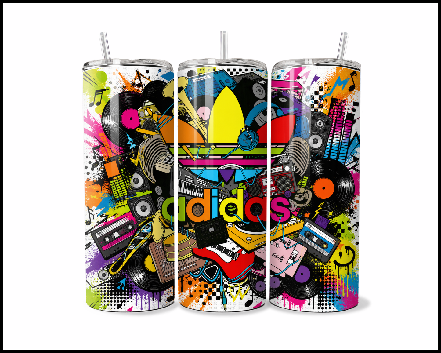 Retro Beats & Treats Stainless Steel Tumbler (5789)