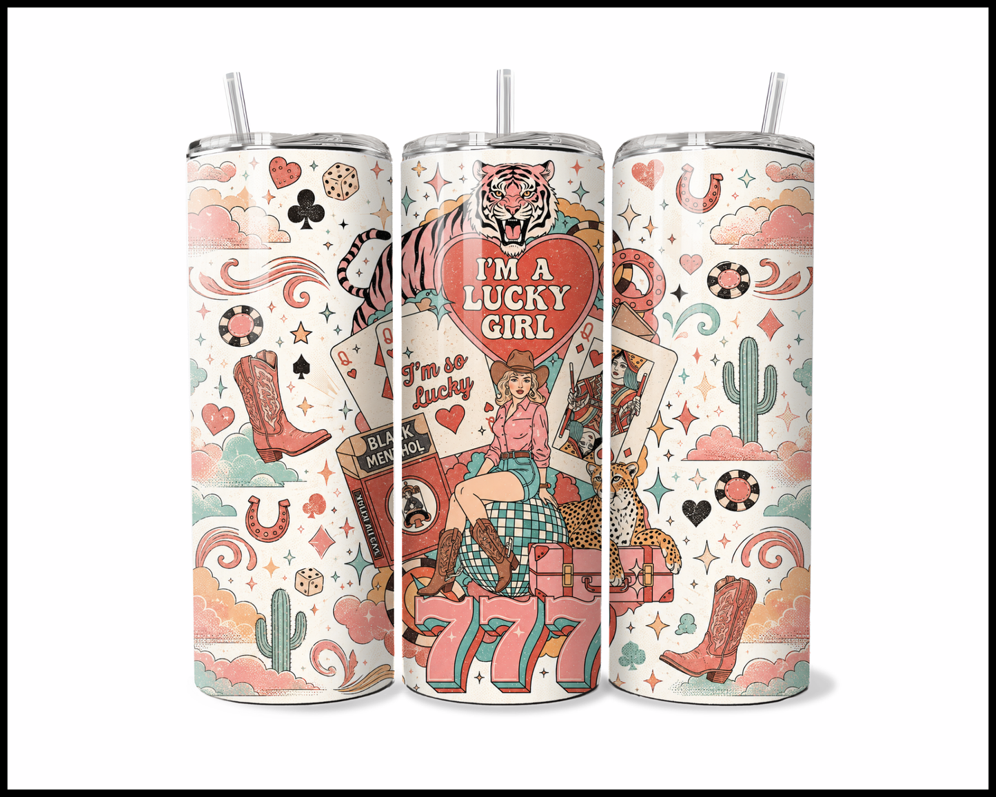 I'm A Lucky Girl Stainless Steel Tumbler (5790)