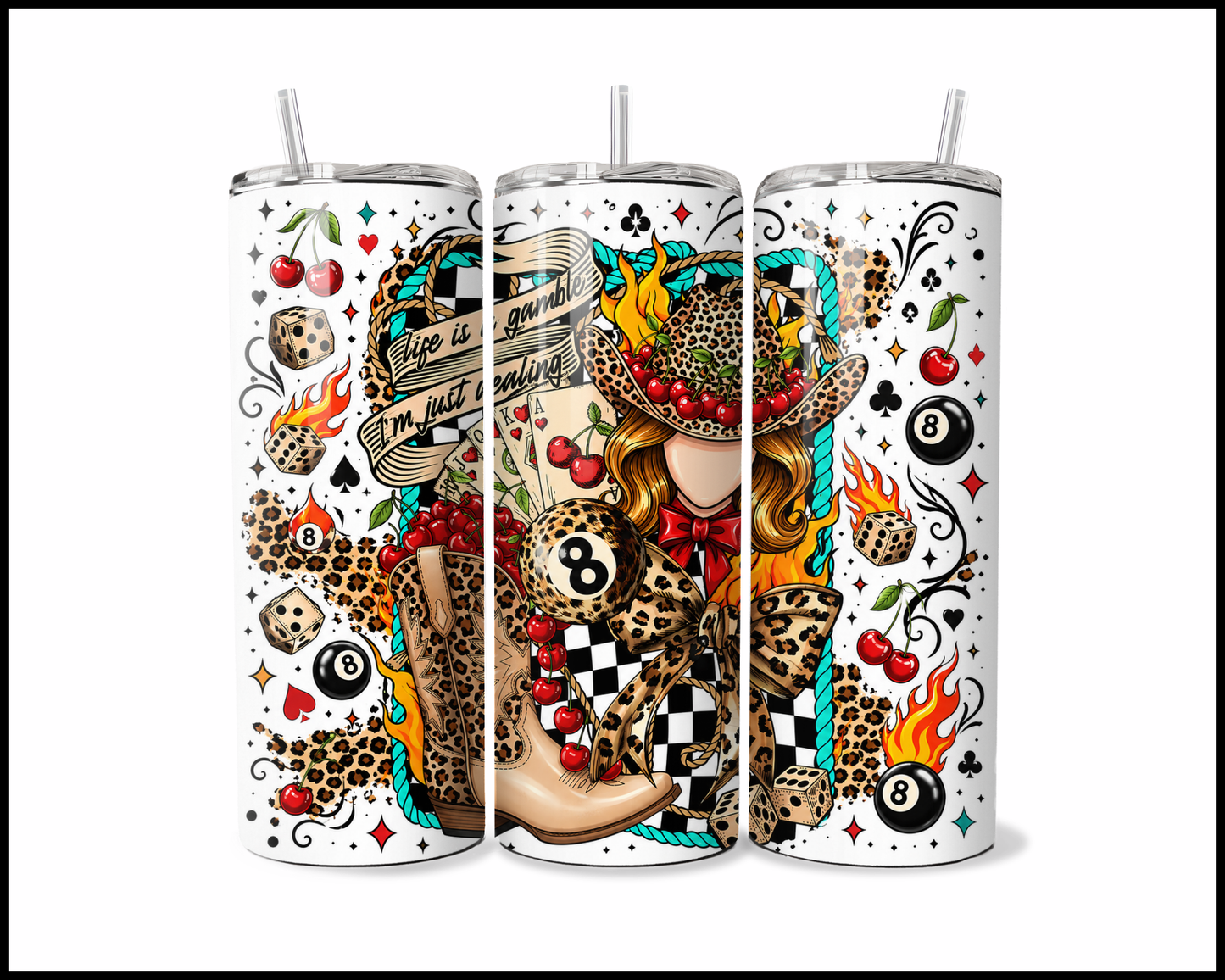Life Is A Gamble, I'm Just Dealin Stainless Steel Tumbler (5792)
