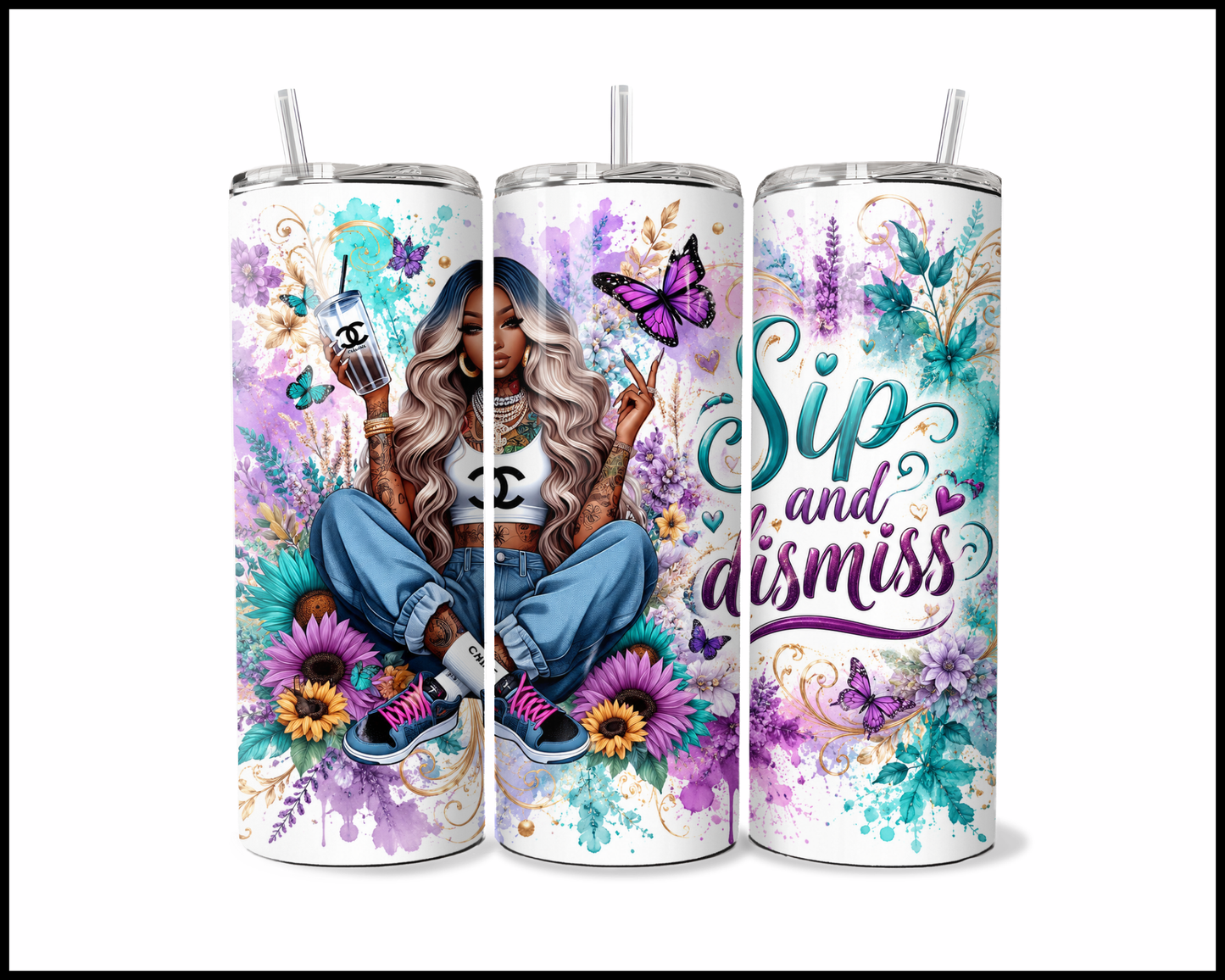 Sip and Dismiss Stainless Steel Tumbler (5799)