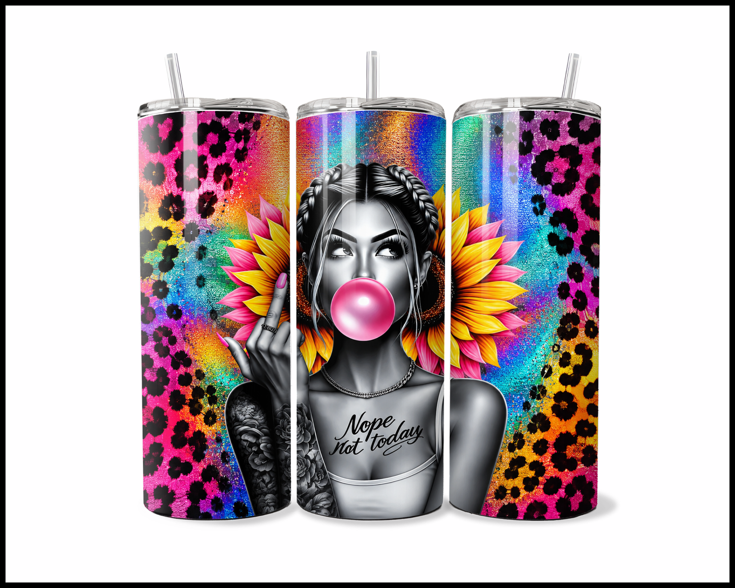Nope; Not Today Stainless Steel Tumbler (5810)