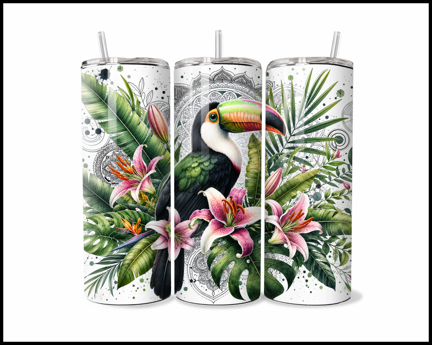 Botanical Bliss - Toucan Stainless Steel Tumbler (5812)