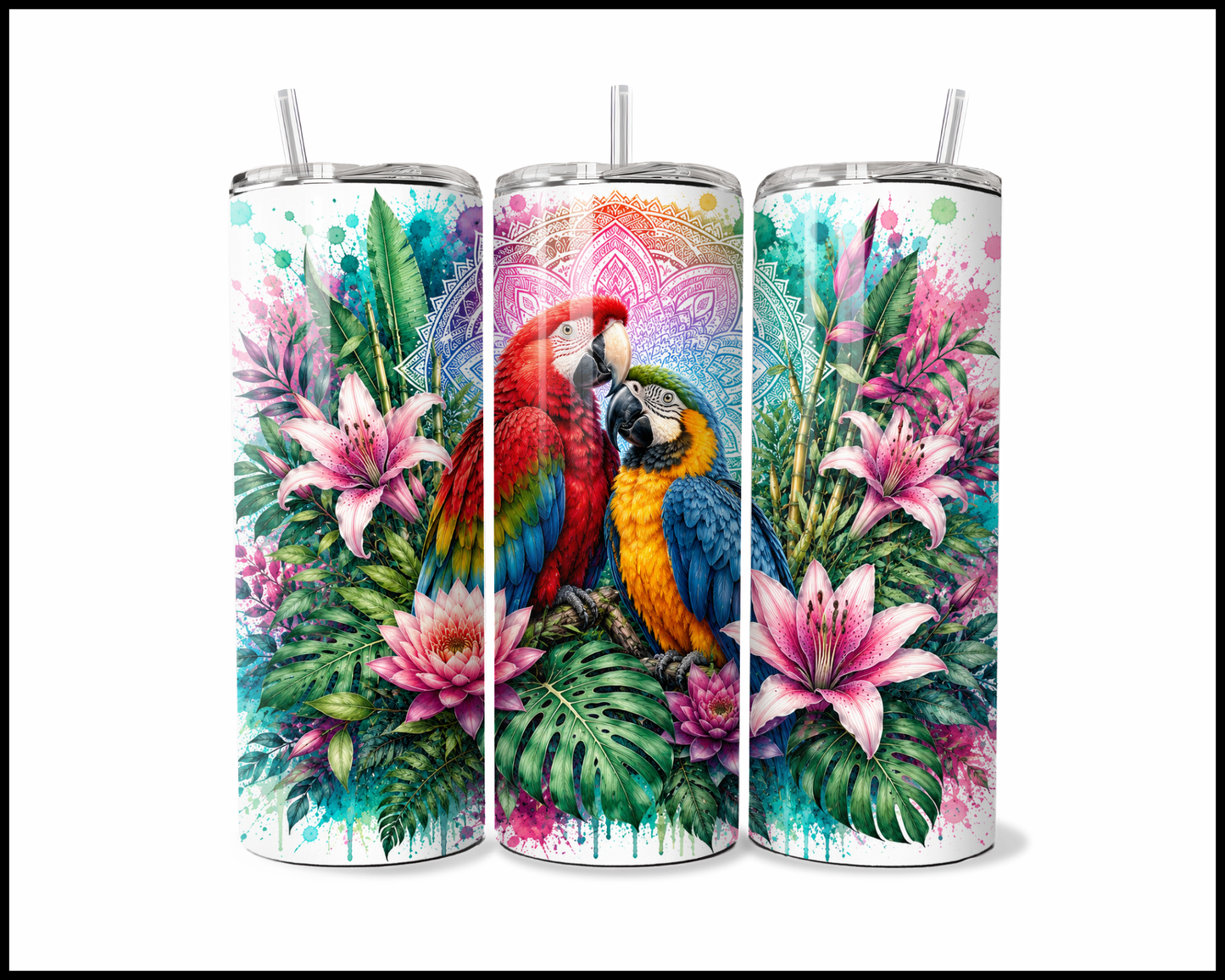 Botanical Bliss - McCaws Stainless Steel Tumbler (5842)