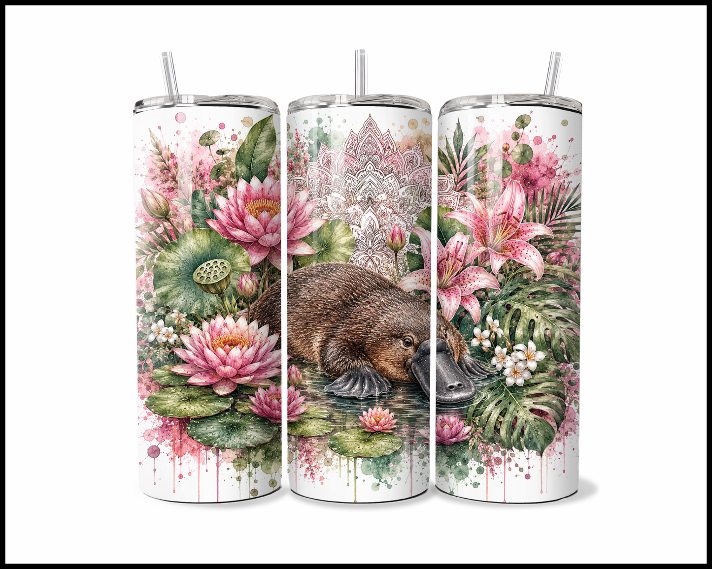 Botanical Bliss - Platypus Stainless Steel Tumbler (5845)