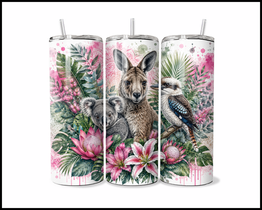 Botanical Bliss - Aussie Animals Stainless Steel Tumbler (5865)