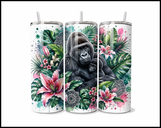Botanical Bliss - Gorilla Stainless Steel Tumbler (5869)