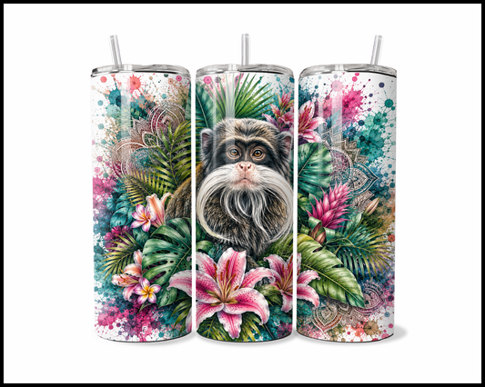 Botanical Bliss - Emperor Tamarin Stainless Steel Tumbler (5872)