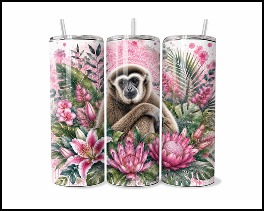 Botanical Bliss - Gibbon Stainless Steel Tumbler (5874)