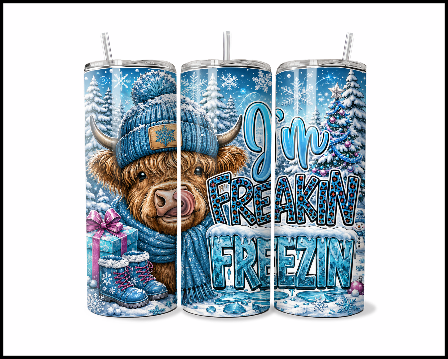 I'm Freakin Freezin Stainless Steel Tumbler (5876)