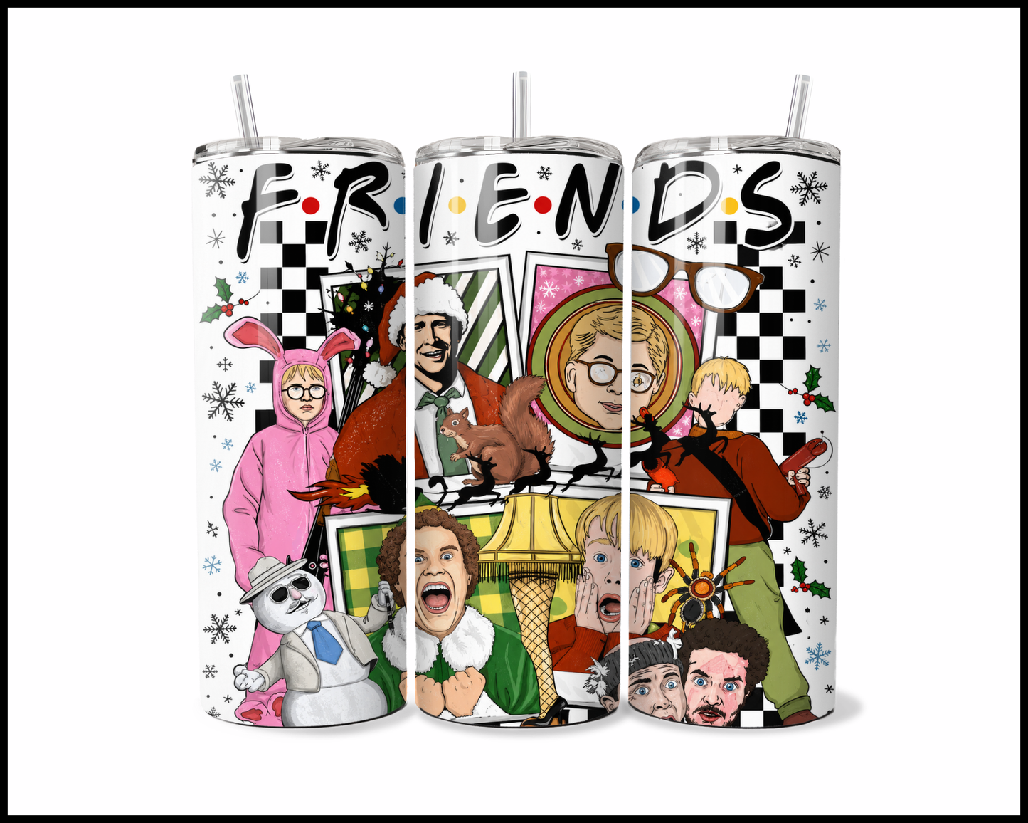 Christmas Movie Marathon Stainless Steel Tumbler (5878)