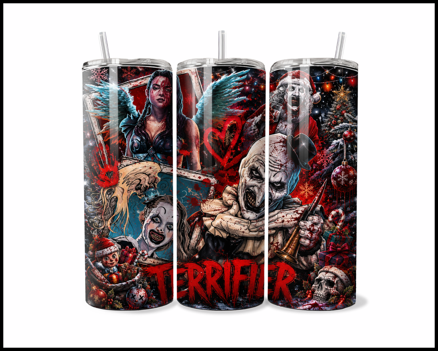 Terrifier Inspired Stainless Steel Tumbler (5881)