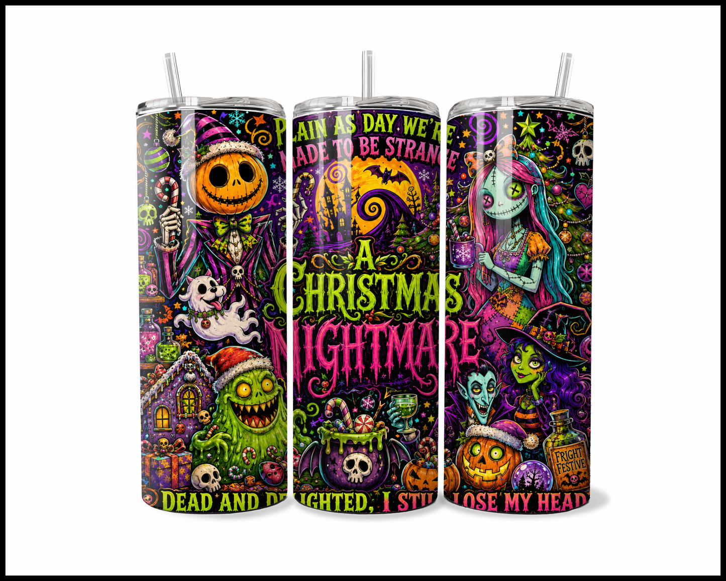 A Christmas Nightmare Inspired Stainless Steel Tumbler (5882)