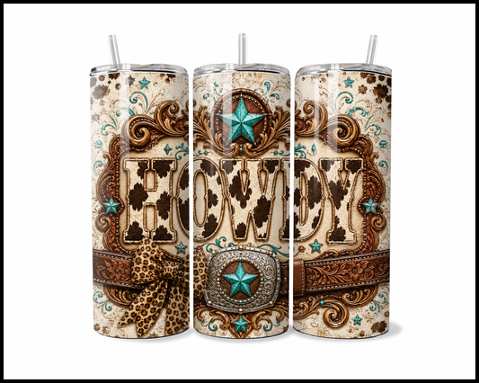 The High-Noon Howdy Stainless Steel Tumbler (5933)