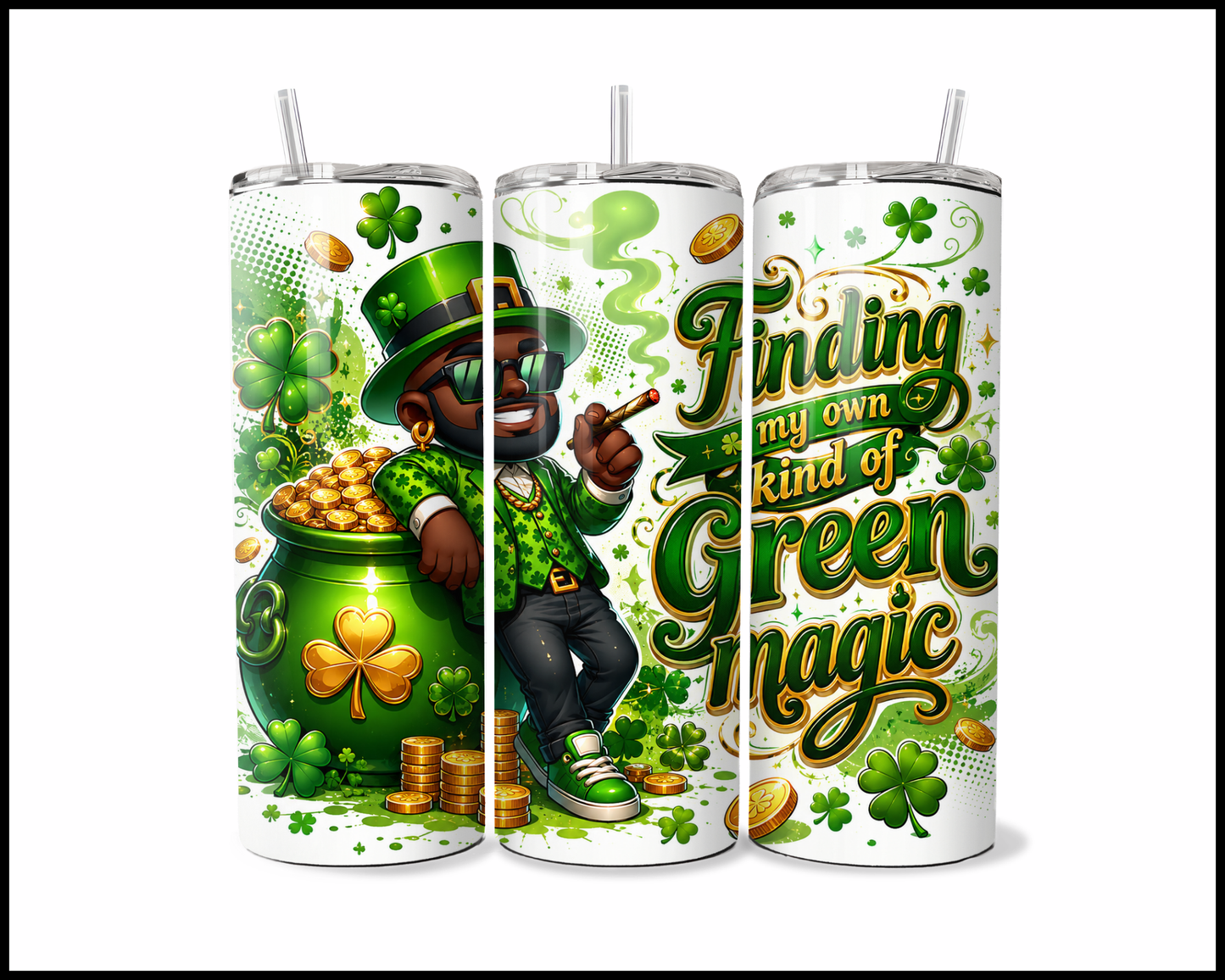 Finding My Own Green Magic Stainless Steel Tumbler (5955)