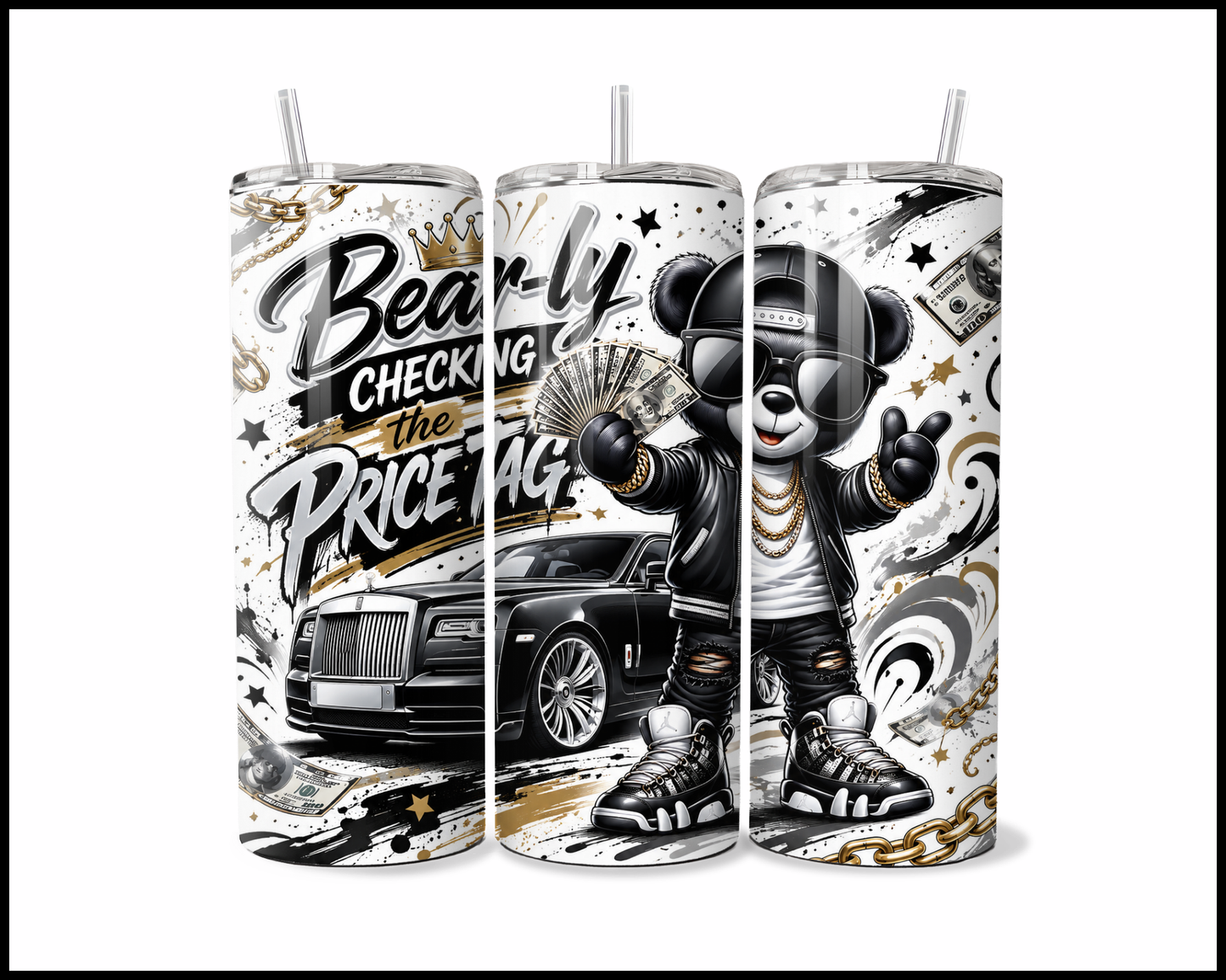 Bear-ly Checking The Price Tag Stainless Steel Tumbler (5965)
