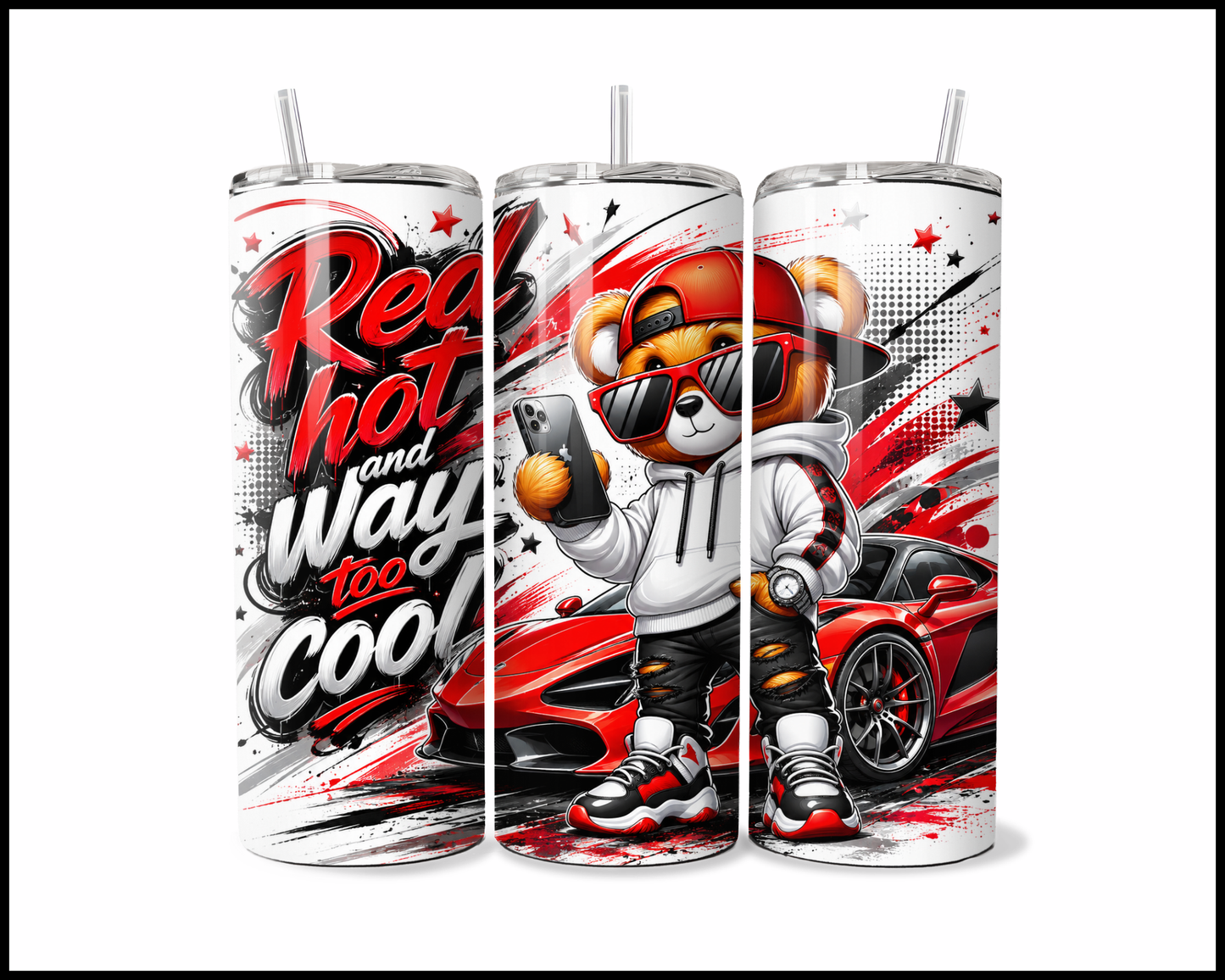 Red Hot & Way Too Cool Stainless Steel Tumbler (5967)