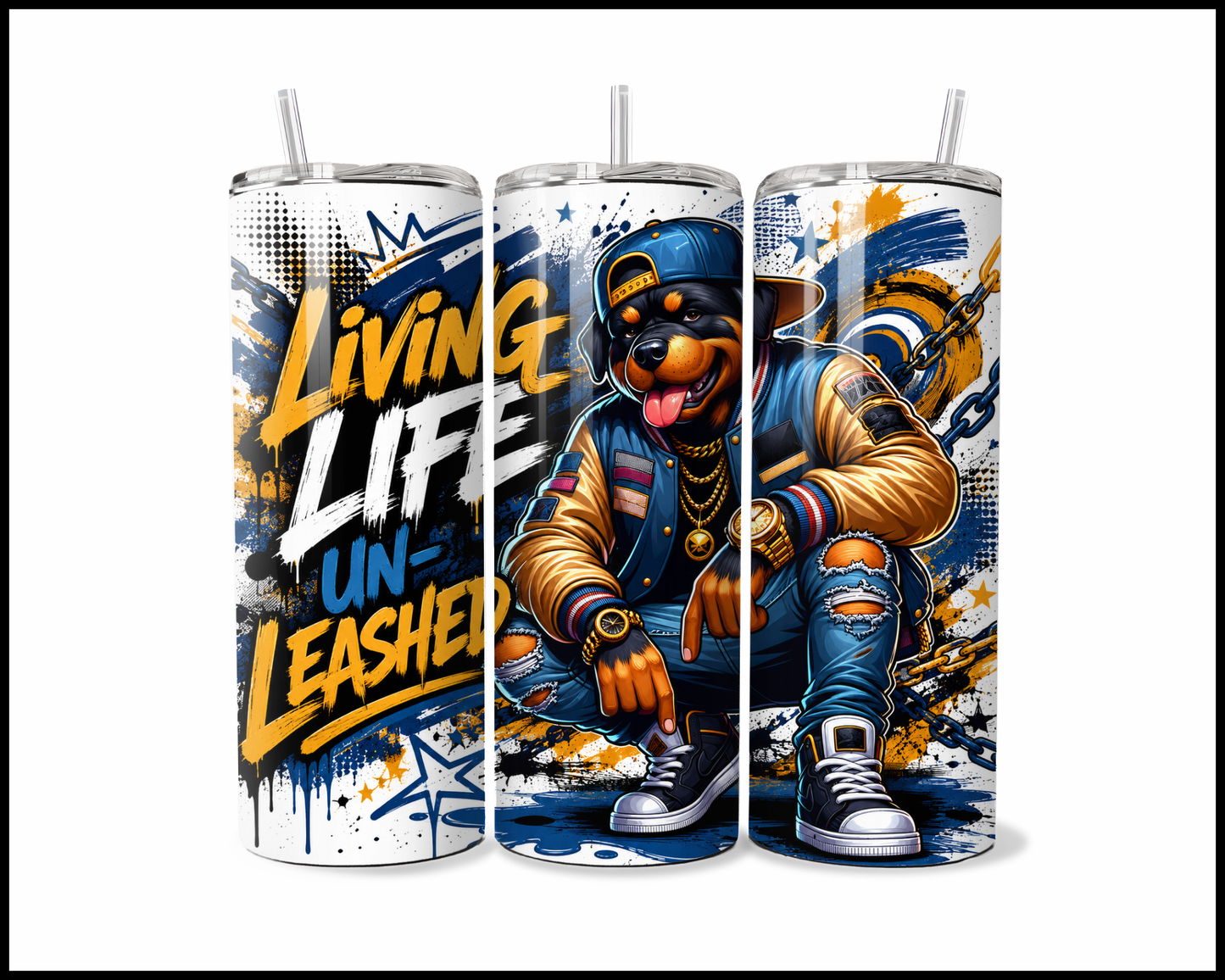 Livin Life Un-Leashed Stainless Steel Tumbler (5969)