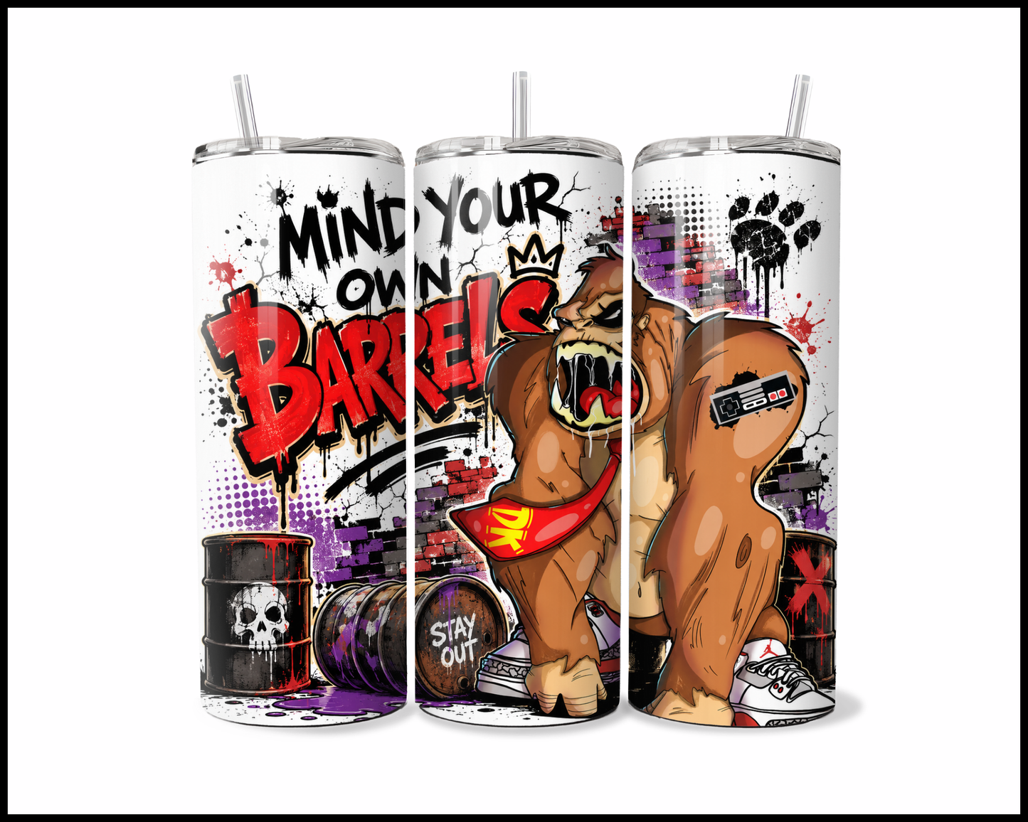 Mind Your Own Barrels Stainless Steel Tumbler (5972)