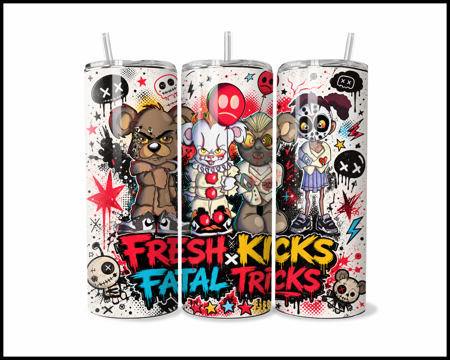 Fresh Kicks Fatal Tricks Stainless Steel Tumbler (5978)
