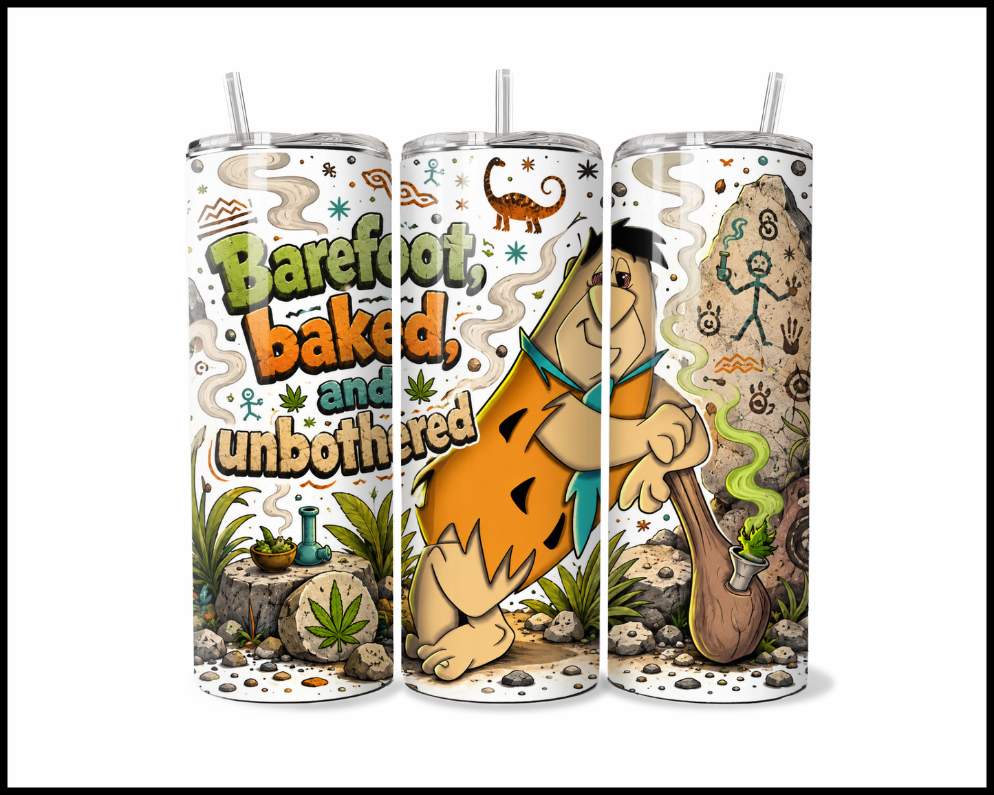 Barefoot, baked and unbothered Stainless Steel Tumbler (5980)