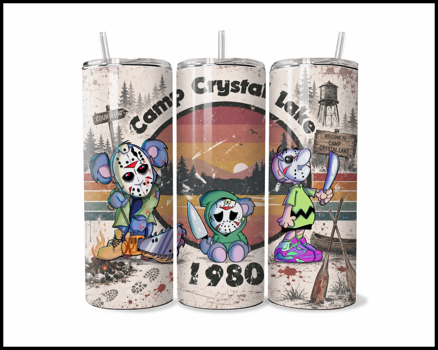 Camp Crystal Lake Stainless Steel Tumbler (5981)