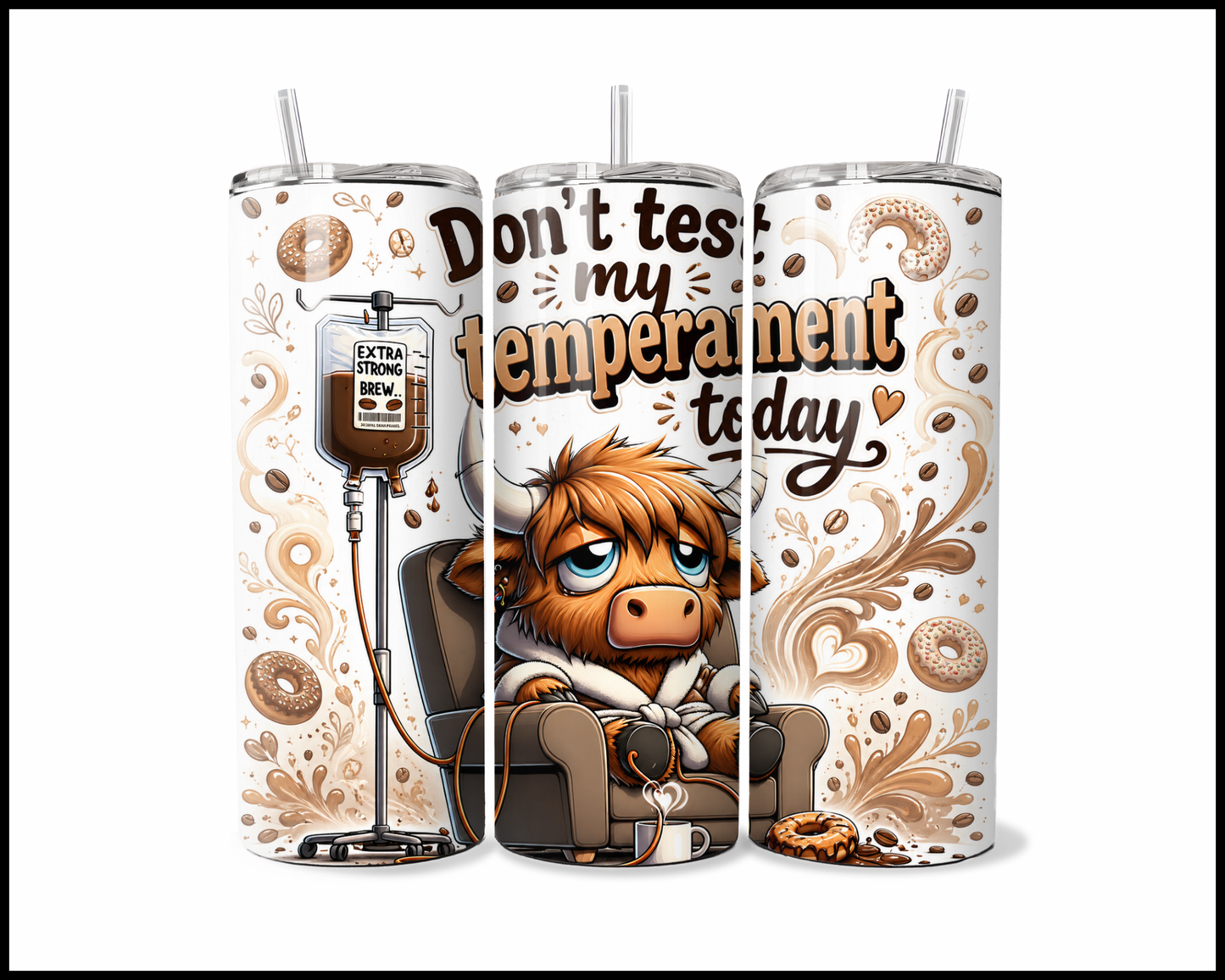 Dont Test My Temperament Today Stainless Steel Tumbler (5982)
