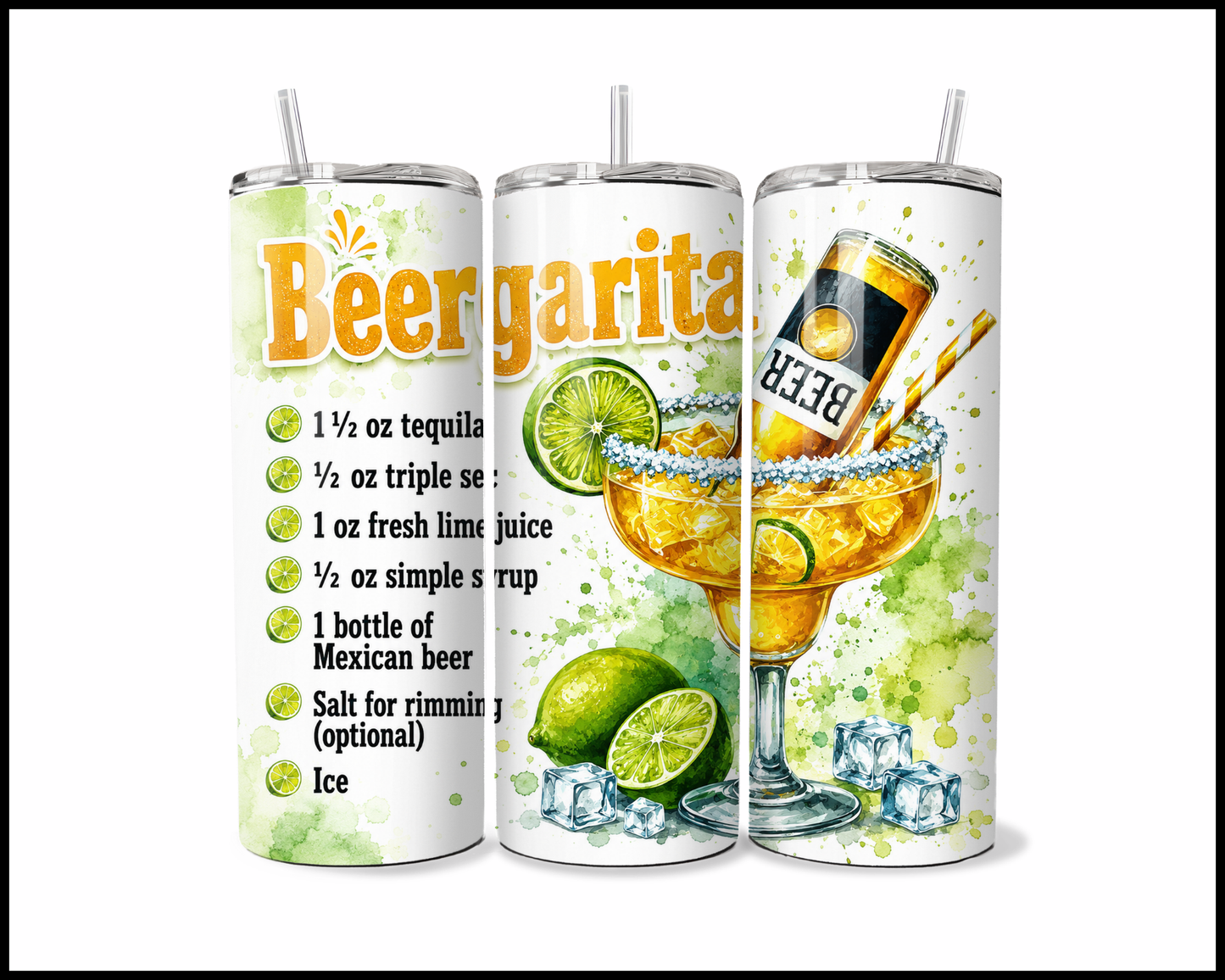 Happy Hour Recipes - Beergarita Stainless Steel Tumbler (5999)