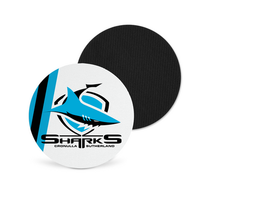 Cronulla Sharks Neoprene Drink Coaster x2 (Round)