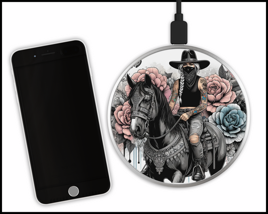 Mandala Cowgirl Sublimated Wireless Phone Charger (205)