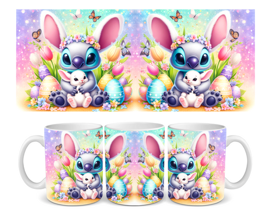 Stitch Easter Ceramic Mug