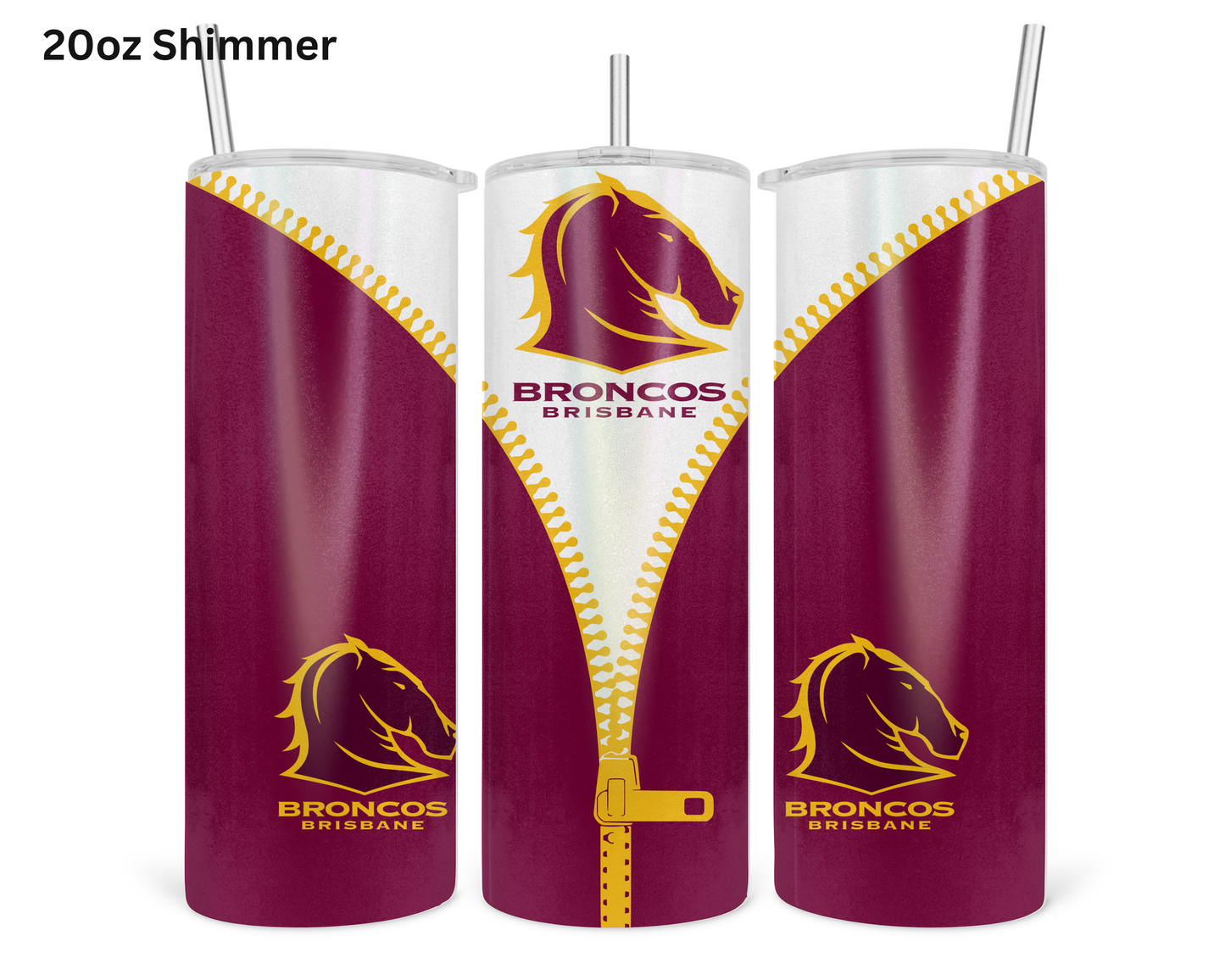 Brisbane Broncos NRL Zip Tumbler