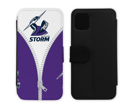 Melbourne Storm Leather Flip Case  (Many Models Available)