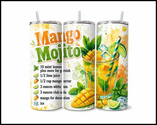 Happy Hour Recipes - Mango Mojito Stainless Steel Tumbler (6003)