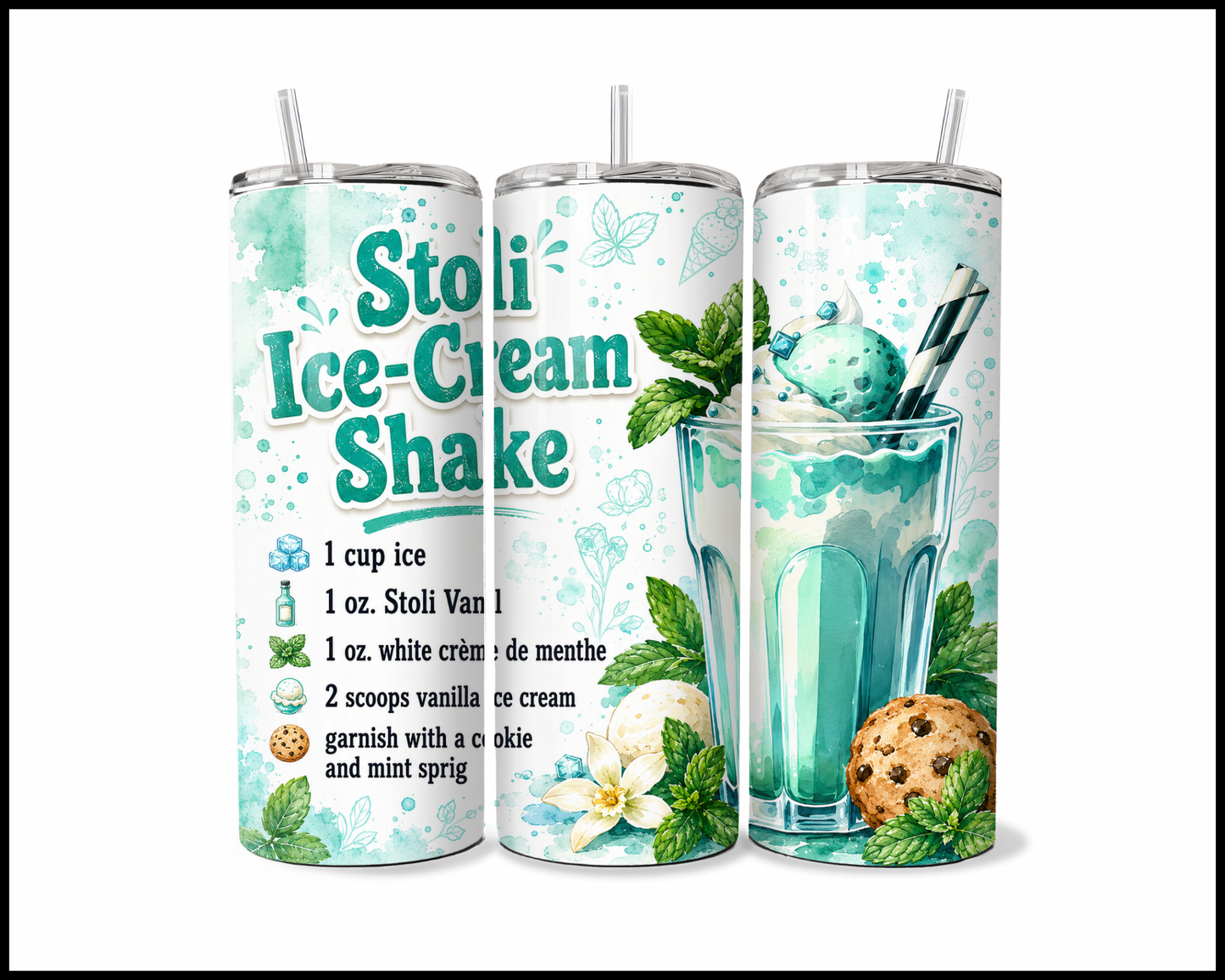 Happy Hour Recipes - Stoli Ice-Cream Shake Stainless Steel Tumbler (6013)
