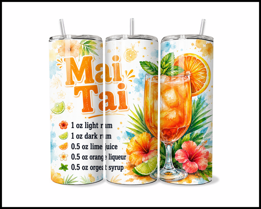 Happy Hour Recipes - Mai Tai Stainless Steel Tumbler (6017)