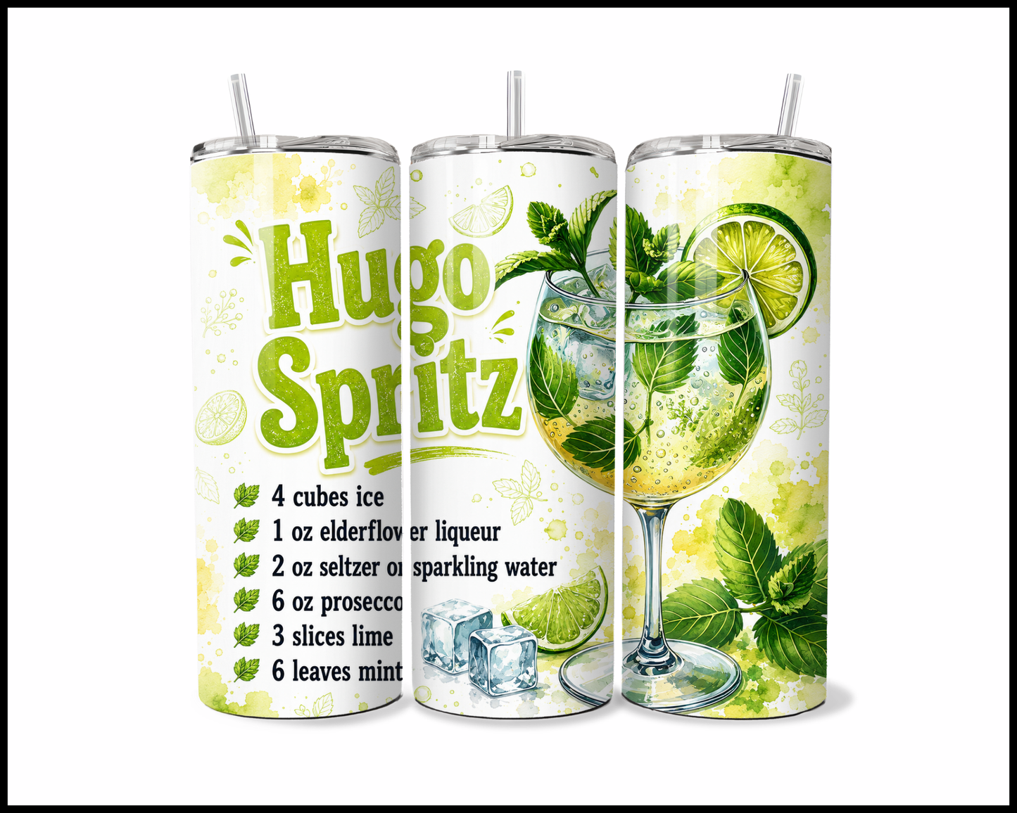 Happy Hour Recipes - Hugo Spritz Stainless Steel Tumbler (6024)
