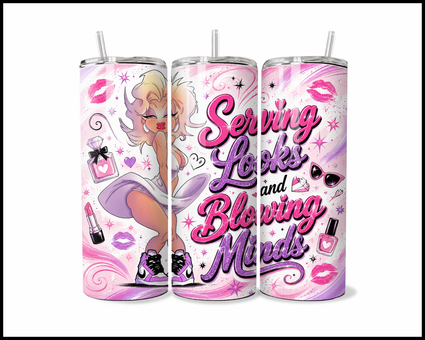 Serving Looks & Blowing Minds Stainless Steel Tumbler (6033)