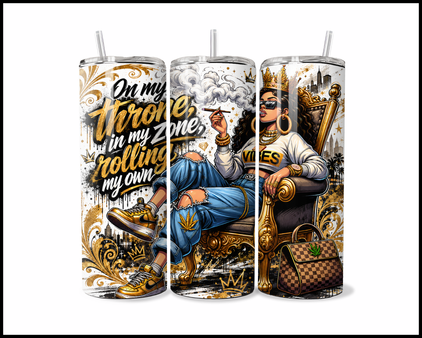 On My Throne Stainless Steel Tumbler (6040)