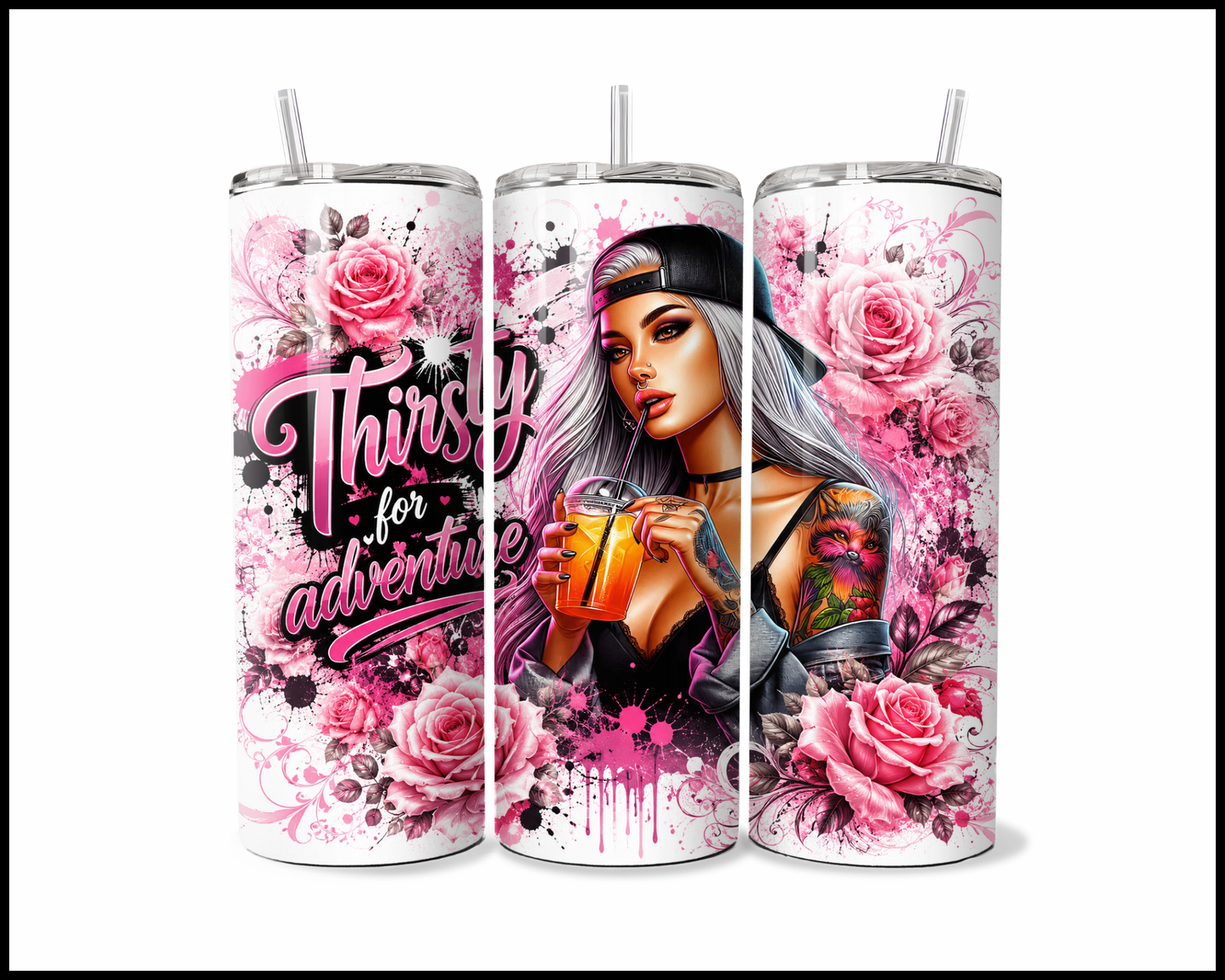 Thirsty For Adventure Stainless Steel Tumbler (6050)
