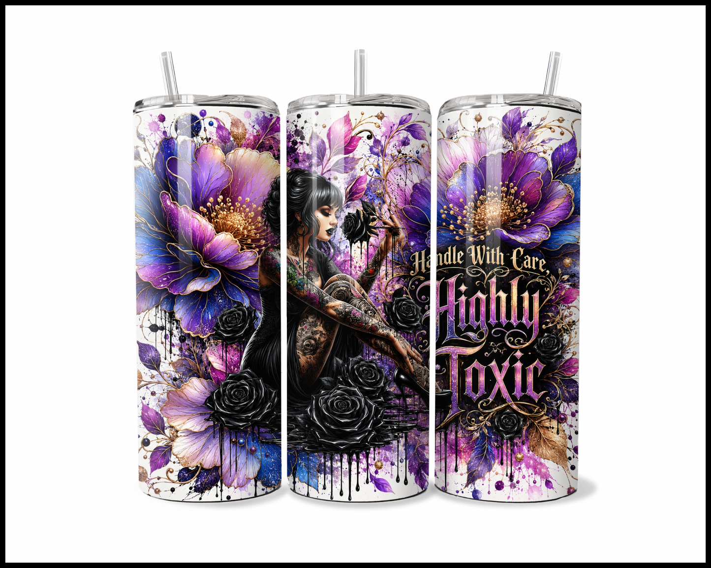 Handle With Care, Highly Toxic Stainless Steel Tumbler (6052)
