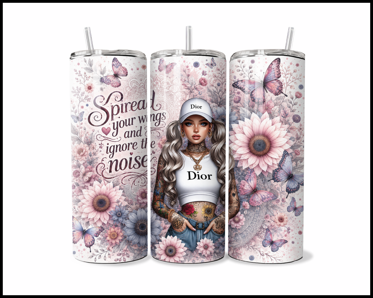 Spread Your Wings And Ignore The Noise Stainless Steel Tumbler (6056)