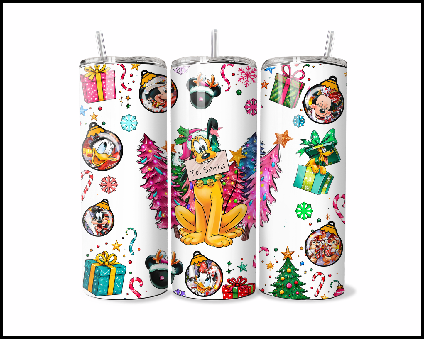 Fantasy Themed Christmas Stainless Steel Tumbler (6078)