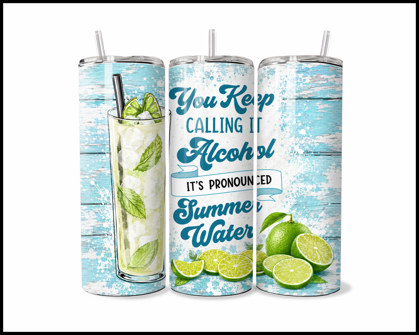 Its Pronounced Summer Water Stainless Steel Tumbler (6113)