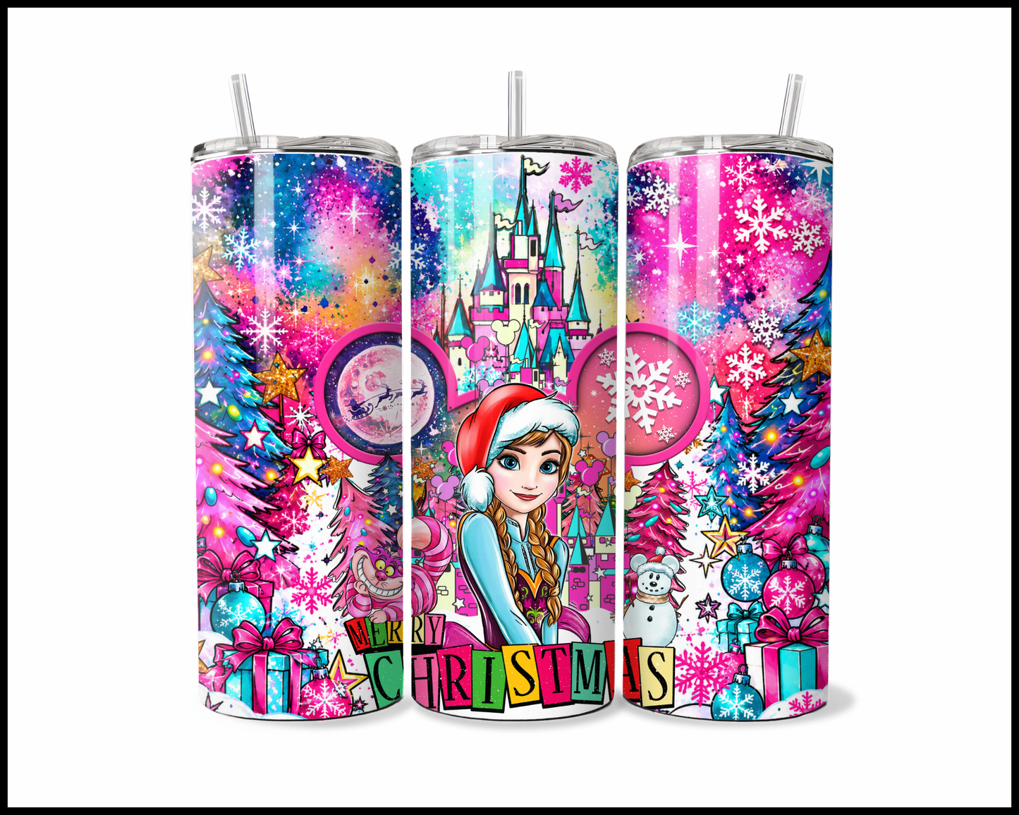 Magical Kingdom Christmas Stainless Steel Tumbler (6128)