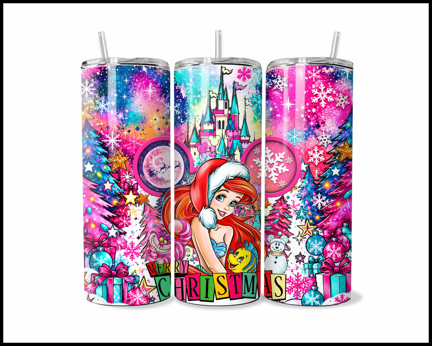 Magical Kingdom Christmas Stainless Steel Tumbler (6129)