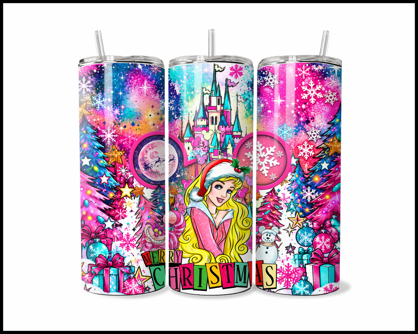 Magical Kingdom Christmas Stainless Steel Tumbler (6130)