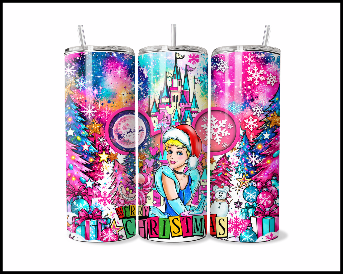 Magical Kingdom Christmas Stainless Steel Tumbler (6134)