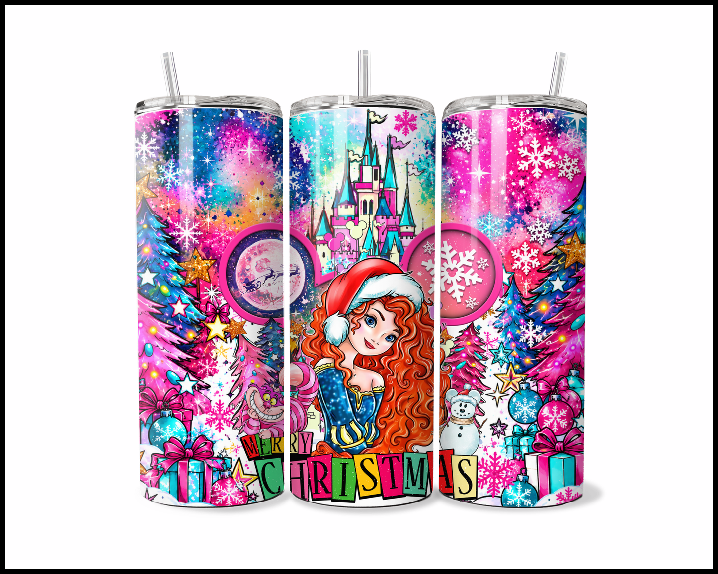 Magical Kingdom Christmas Stainless Steel Tumbler (6138)